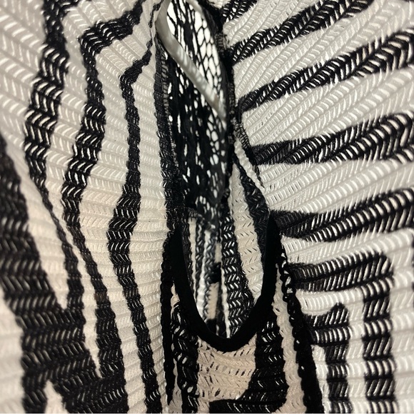 Multiples Black And White Open Front Drape Cardigan Women’s Size Small - Picture 11 of 11